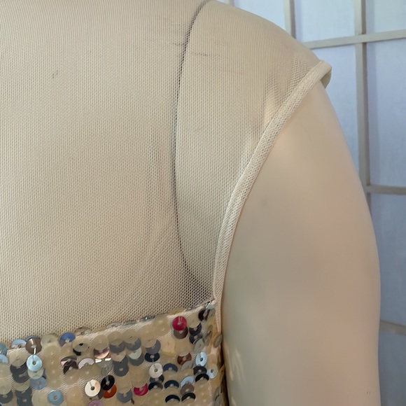 Wedding Ready Cream & Sequin Dress Sz 6 - Picture 5 of 7